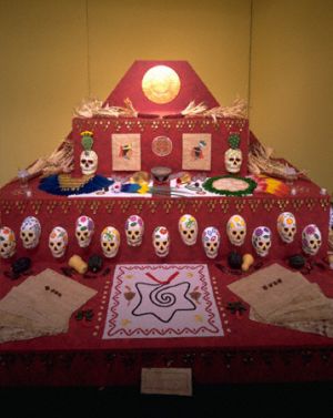 <h5>Homenaje a Tenochtitlan: An Installation for the Day of the Dead (Homage to ancient Mexico City, and Doña Marina, “la Malinche”)</h5> 